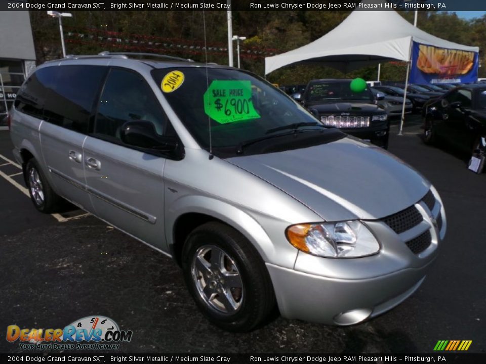 2004 Dodge Grand Caravan SXT Bright Silver Metallic / Medium Slate Gray Photo #6