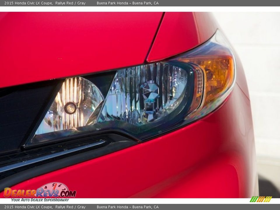 2015 Honda Civic LX Coupe Rallye Red / Gray Photo #5