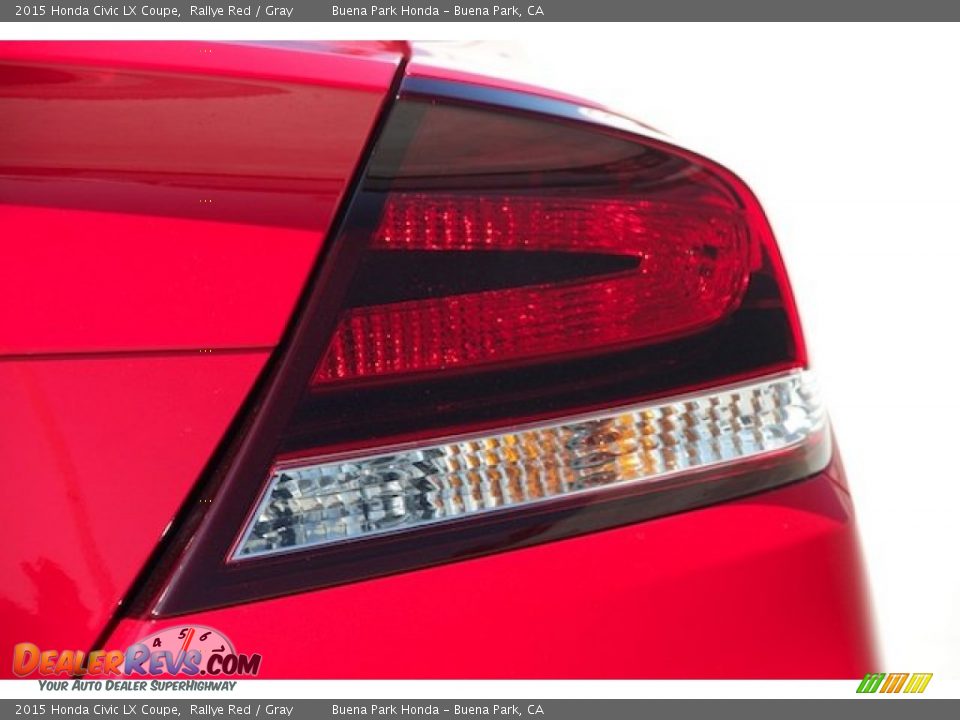 2015 Honda Civic LX Coupe Rallye Red / Gray Photo #6