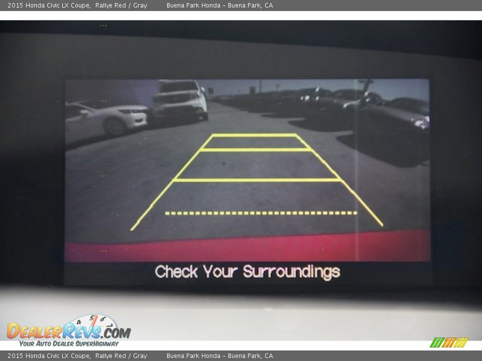 2015 Honda Civic LX Coupe Rallye Red / Gray Photo #8