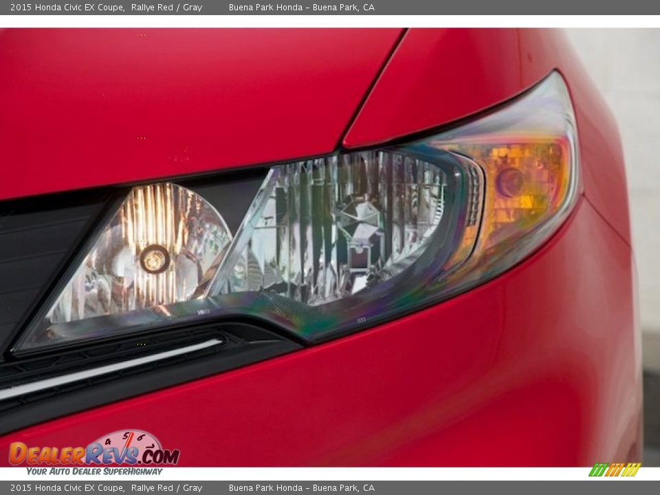 2015 Honda Civic EX Coupe Rallye Red / Gray Photo #5