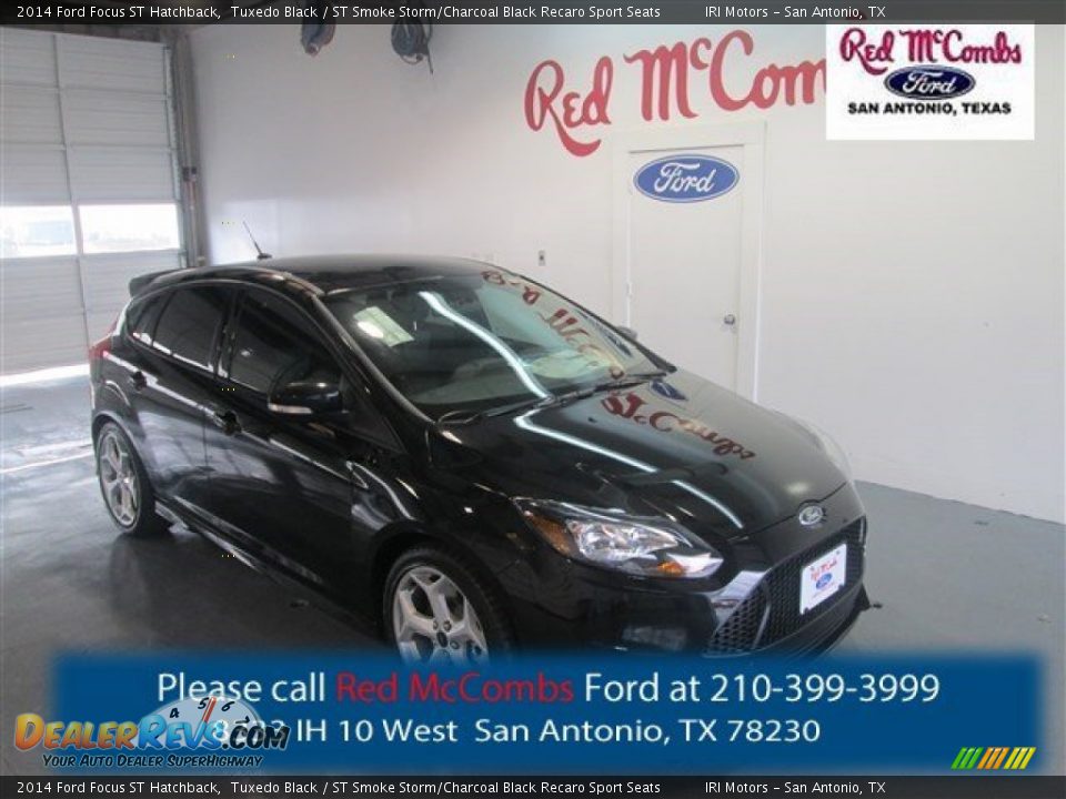 2014 Ford Focus ST Hatchback Tuxedo Black / ST Smoke Storm/Charcoal Black Recaro Sport Seats Photo #1