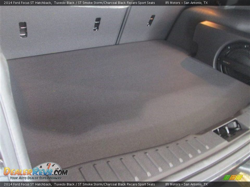 2014 Ford Focus ST Hatchback Tuxedo Black / ST Smoke Storm/Charcoal Black Recaro Sport Seats Photo #15