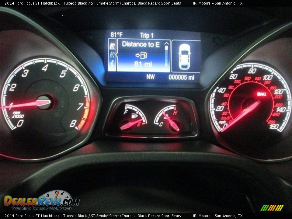 2014 Ford Focus ST Hatchback Tuxedo Black / ST Smoke Storm/Charcoal Black Recaro Sport Seats Photo #24