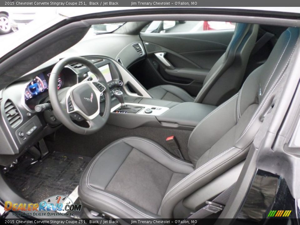 Jet Black Interior - 2015 Chevrolet Corvette Stingray Coupe Z51 Photo #26