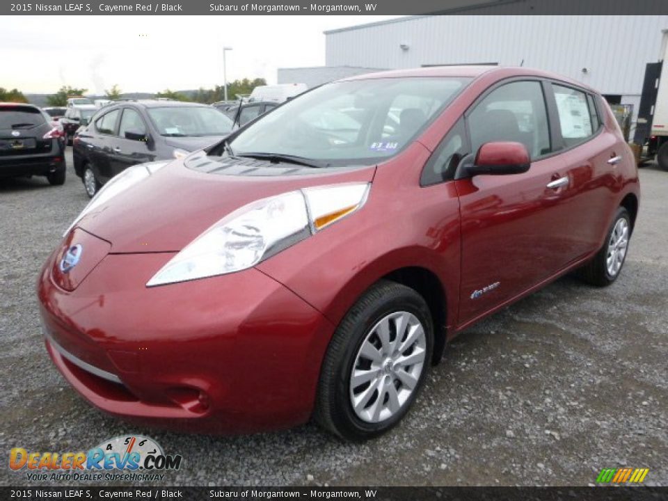 2015 Nissan LEAF S Cayenne Red / Black Photo #7