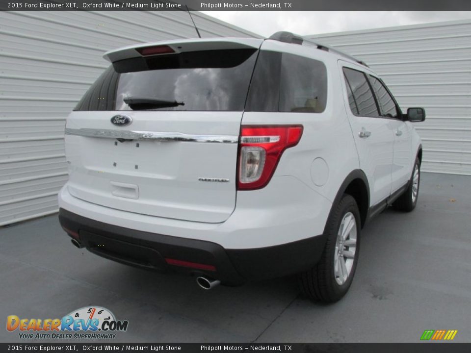 2015 Ford Explorer XLT Oxford White / Medium Light Stone Photo #4