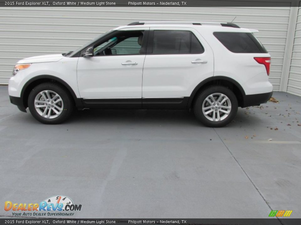 2015 Ford Explorer XLT Oxford White / Medium Light Stone Photo #6