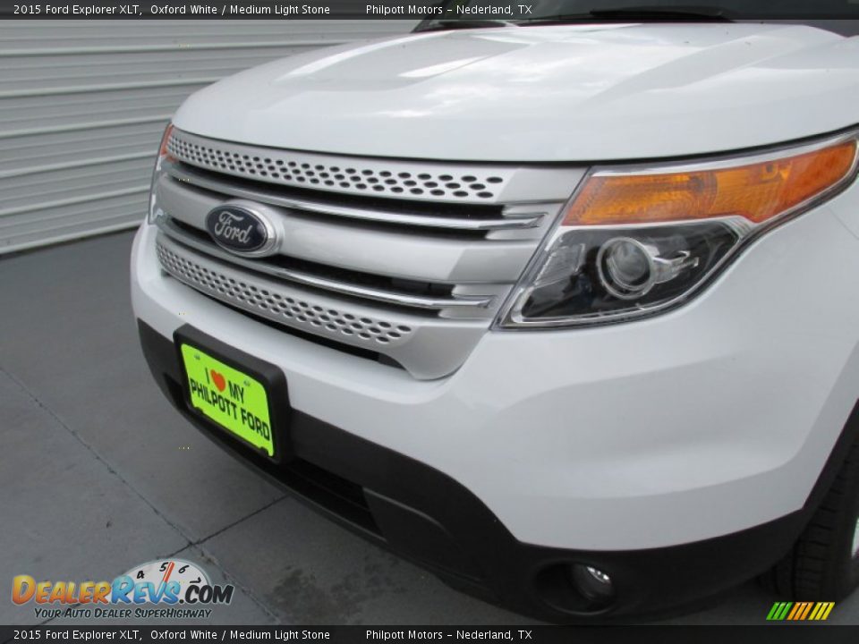 2015 Ford Explorer XLT Oxford White / Medium Light Stone Photo #10