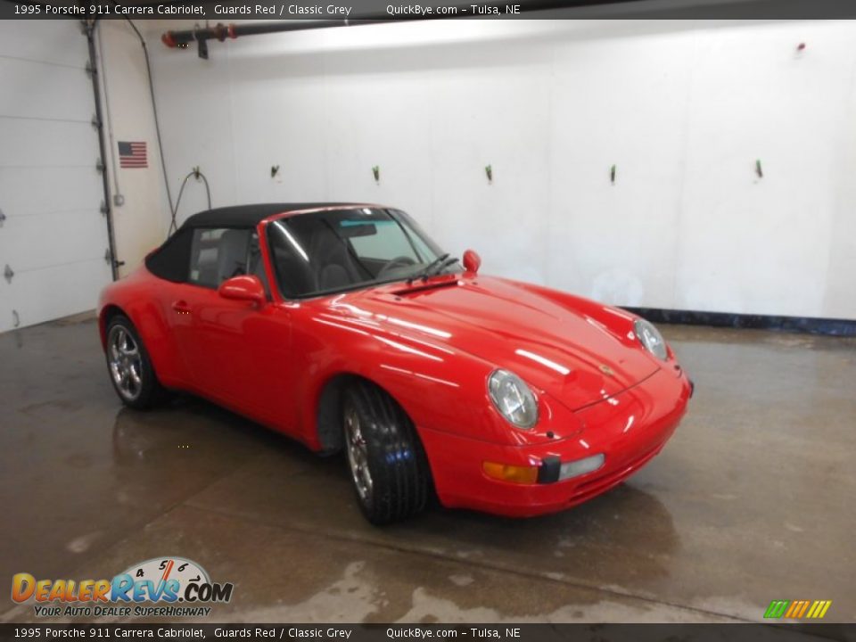 1995 Porsche 911 Carrera Cabriolet Guards Red / Classic Grey Photo #8