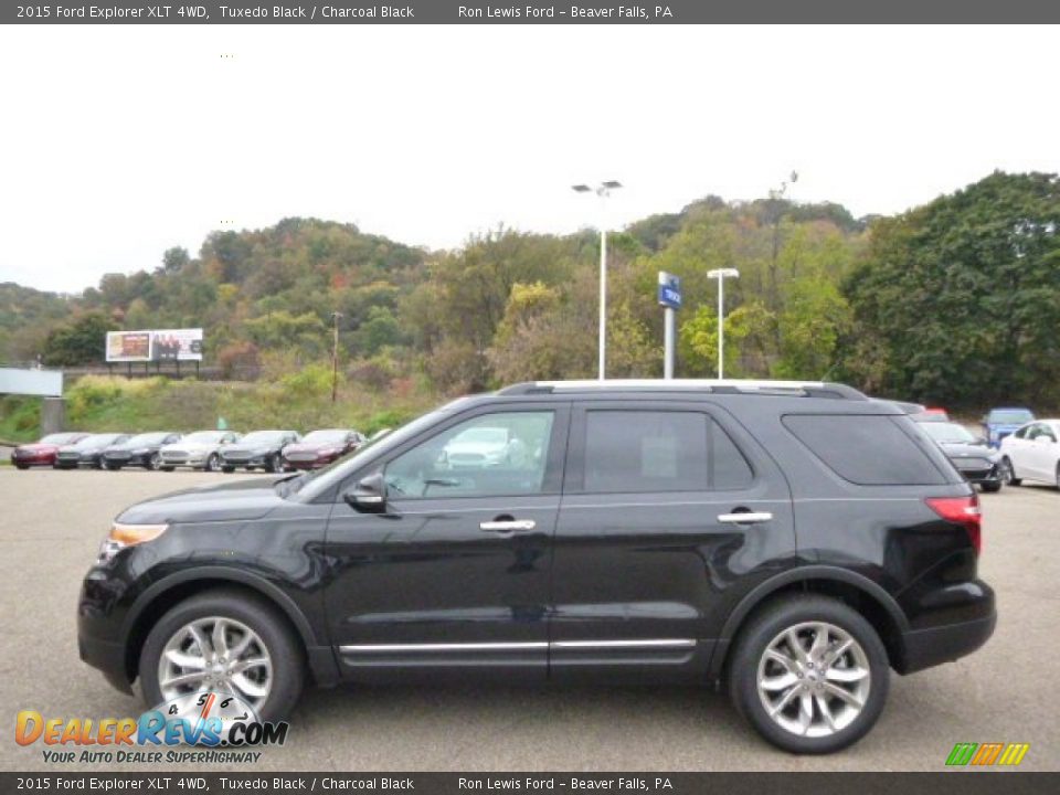 2015 Ford Explorer XLT 4WD Tuxedo Black / Charcoal Black Photo #5