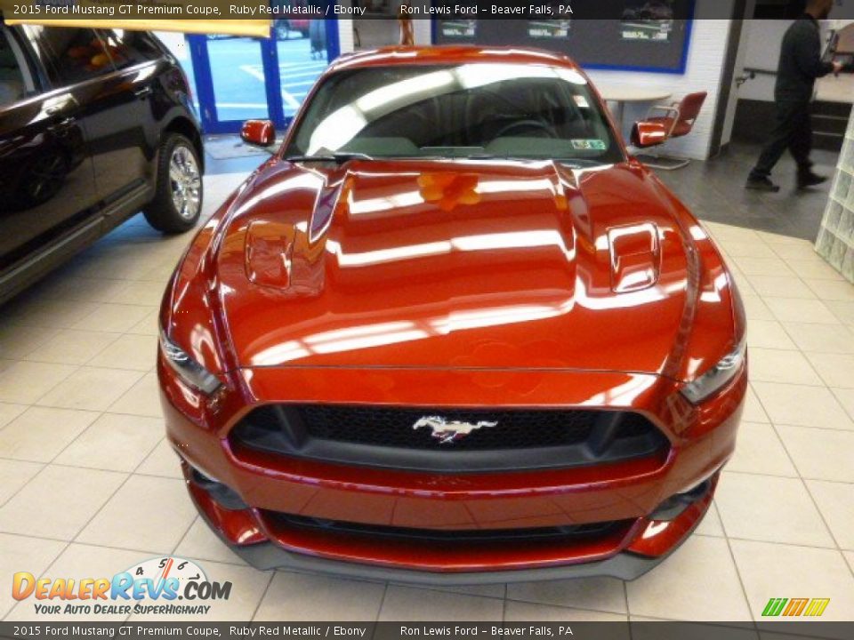 2015 Ford Mustang GT Premium Coupe Ruby Red Metallic / Ebony Photo #2