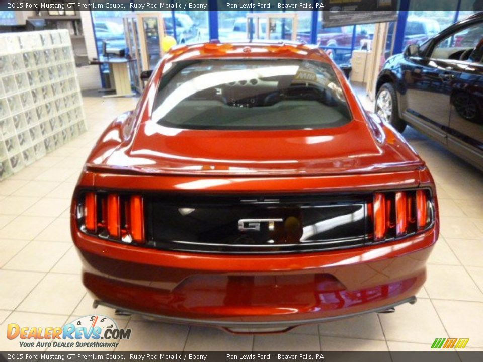 2015 Ford Mustang GT Premium Coupe Ruby Red Metallic / Ebony Photo #5