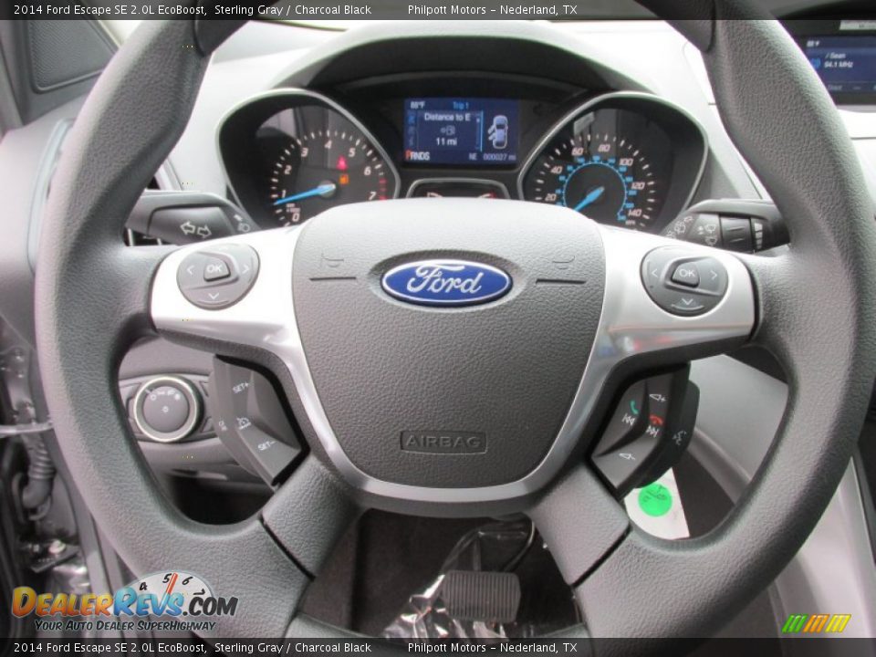 2014 Ford Escape SE 2.0L EcoBoost Sterling Gray / Charcoal Black Photo #30