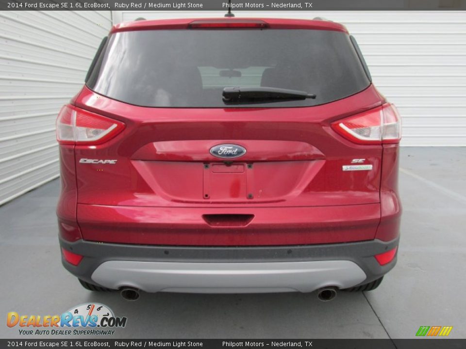 2014 Ford Escape SE 1.6L EcoBoost Ruby Red / Medium Light Stone Photo #5