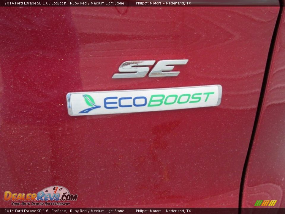 2014 Ford Escape SE 1.6L EcoBoost Ruby Red / Medium Light Stone Photo #14