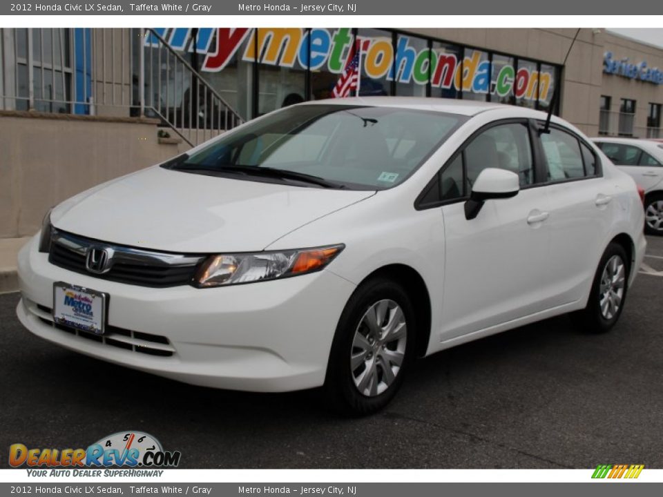 2012 Honda Civic LX Sedan Taffeta White / Gray Photo #1