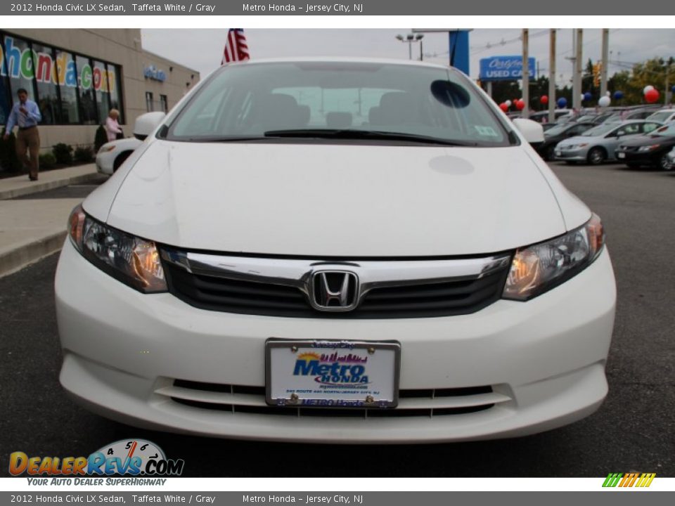 2012 Honda Civic LX Sedan Taffeta White / Gray Photo #2