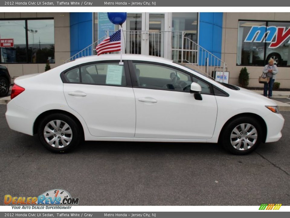 2012 Honda Civic LX Sedan Taffeta White / Gray Photo #4