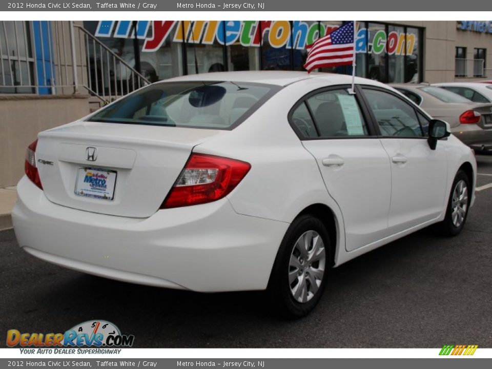 2012 Honda Civic LX Sedan Taffeta White / Gray Photo #5