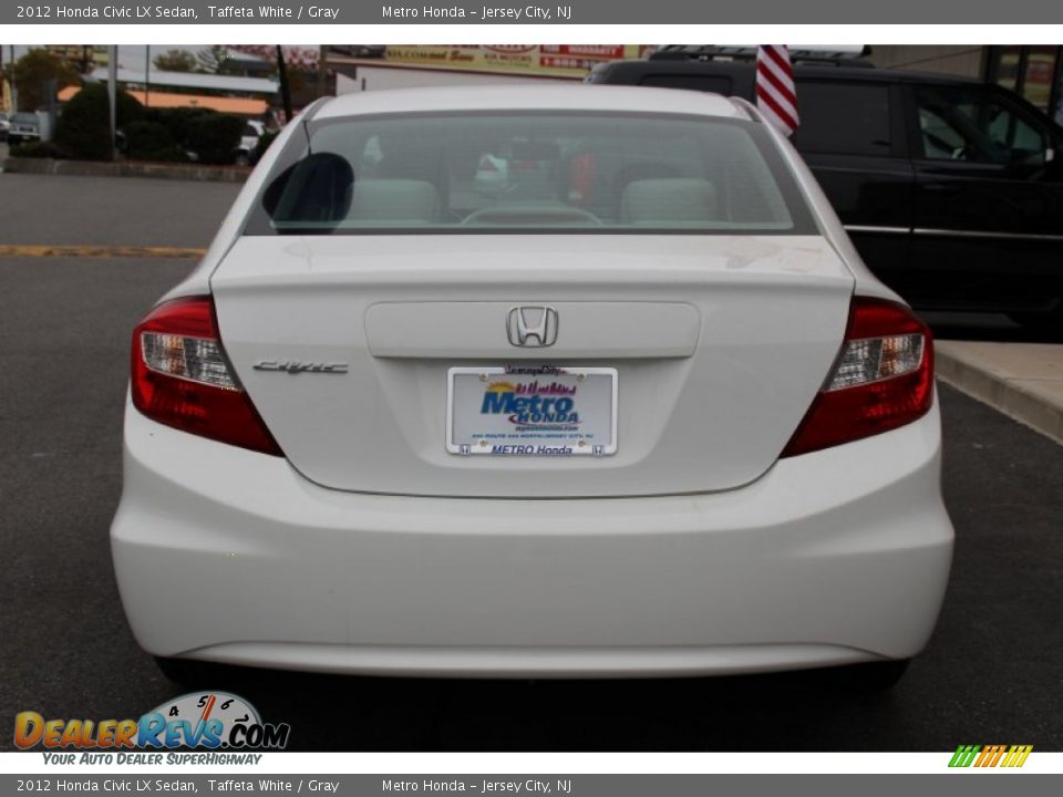 2012 Honda Civic LX Sedan Taffeta White / Gray Photo #6