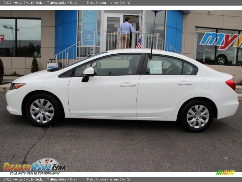 2012 Honda Civic LX Sedan Taffeta White / Gray Photo #8