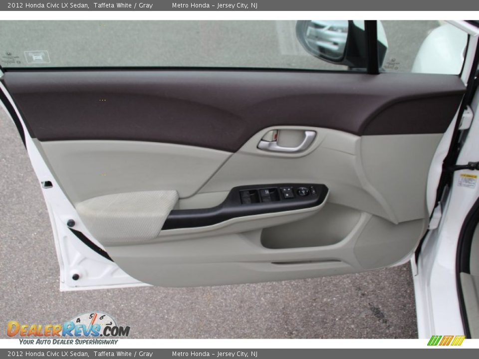 2012 Honda Civic LX Sedan Taffeta White / Gray Photo #9