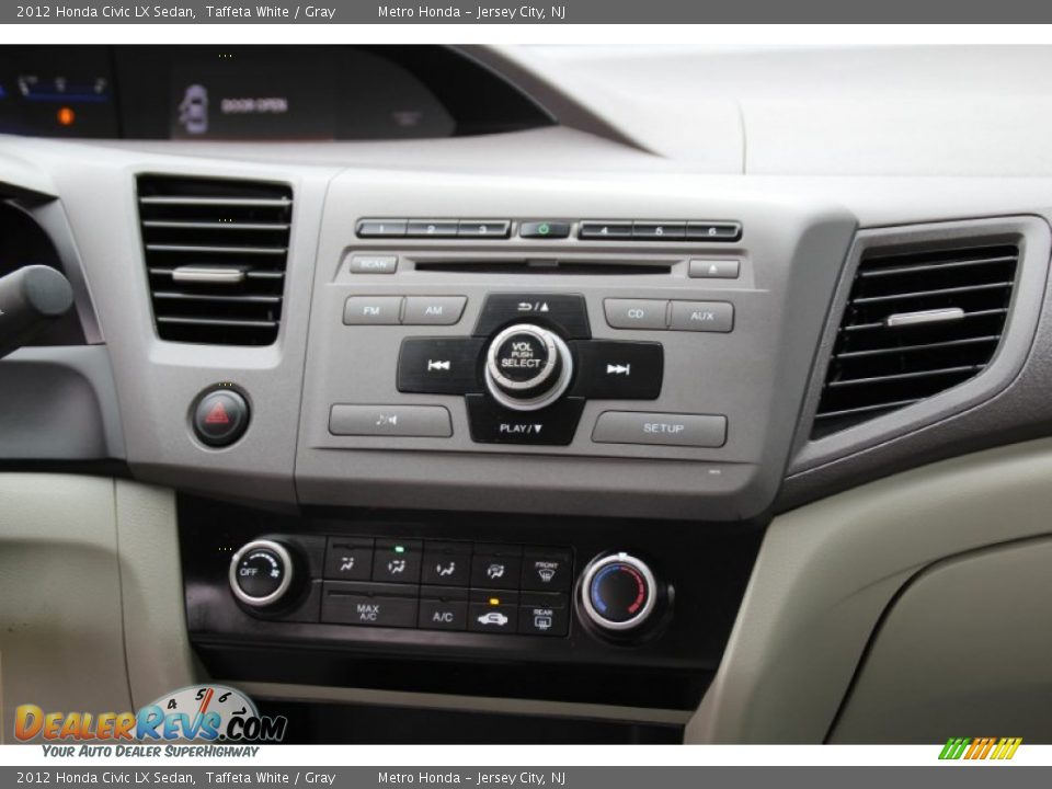 2012 Honda Civic LX Sedan Taffeta White / Gray Photo #14