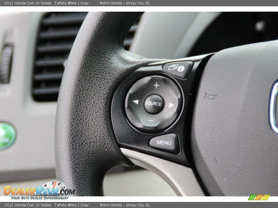 2012 Honda Civic LX Sedan Taffeta White / Gray Photo #17