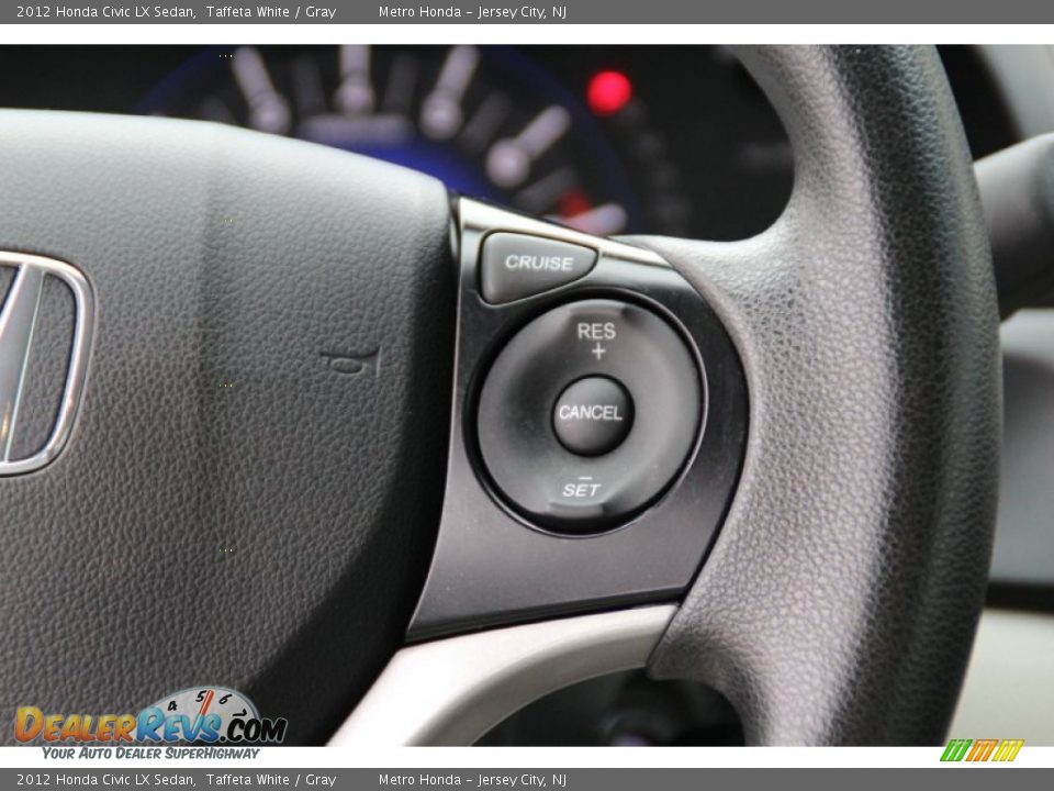 2012 Honda Civic LX Sedan Taffeta White / Gray Photo #18
