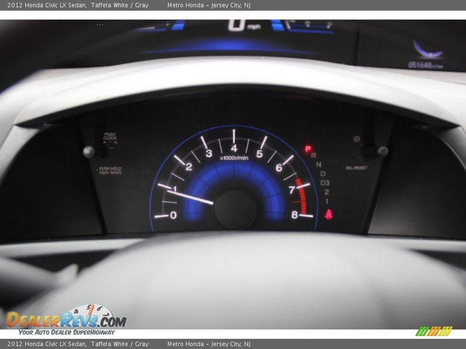 2012 Honda Civic LX Sedan Taffeta White / Gray Photo #20