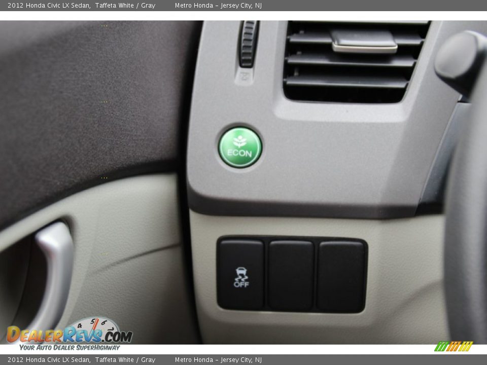 2012 Honda Civic LX Sedan Taffeta White / Gray Photo #21