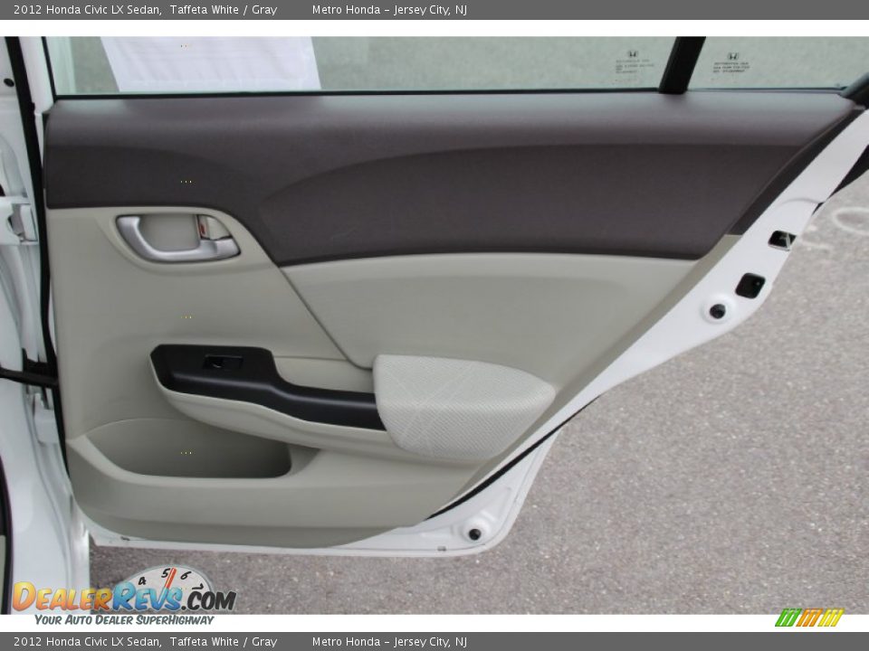 2012 Honda Civic LX Sedan Taffeta White / Gray Photo #24