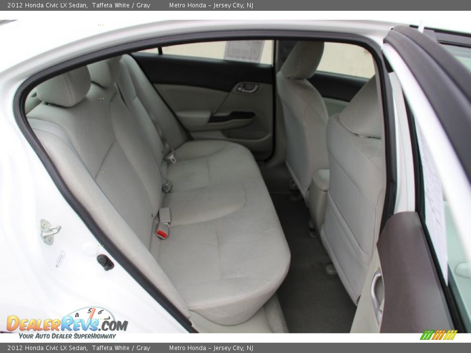 2012 Honda Civic LX Sedan Taffeta White / Gray Photo #25