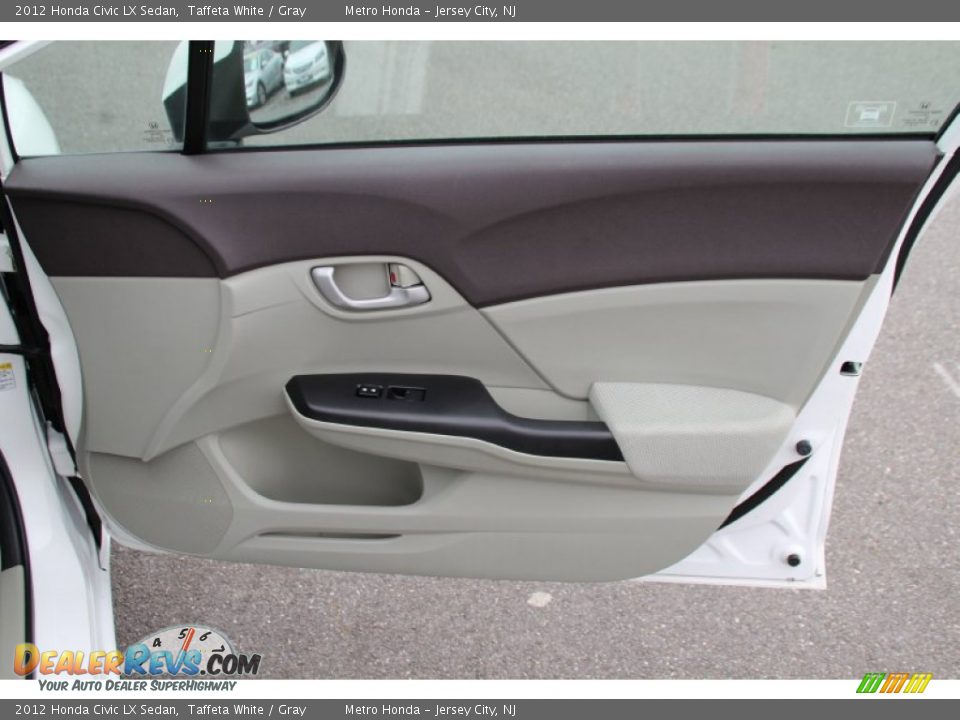 2012 Honda Civic LX Sedan Taffeta White / Gray Photo #26