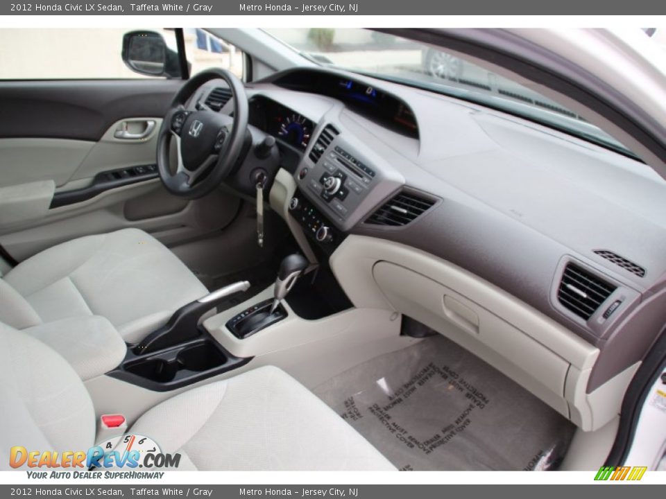 2012 Honda Civic LX Sedan Taffeta White / Gray Photo #27