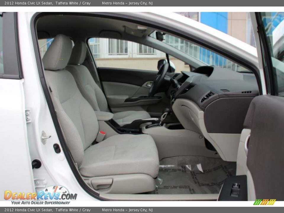 2012 Honda Civic LX Sedan Taffeta White / Gray Photo #28