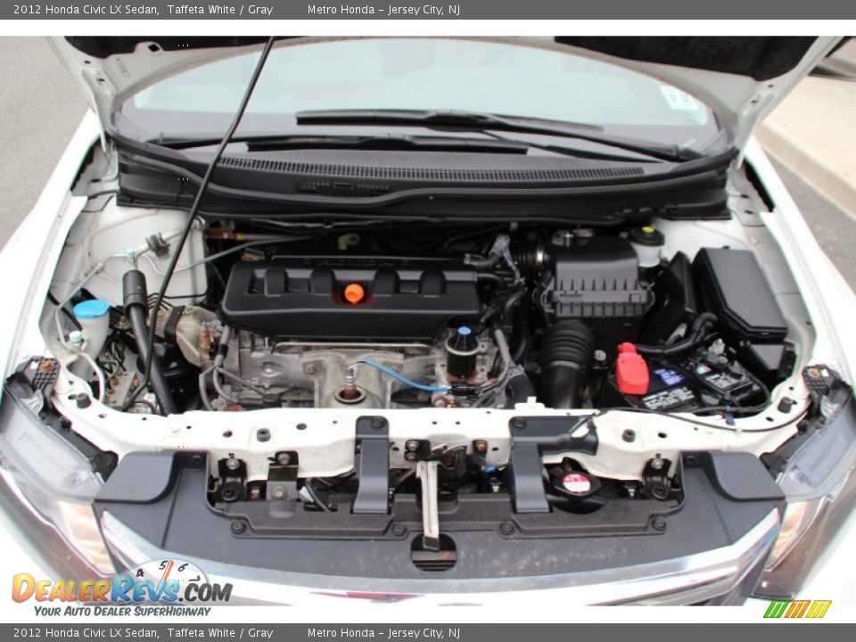 2012 Honda Civic LX Sedan Taffeta White / Gray Photo #29