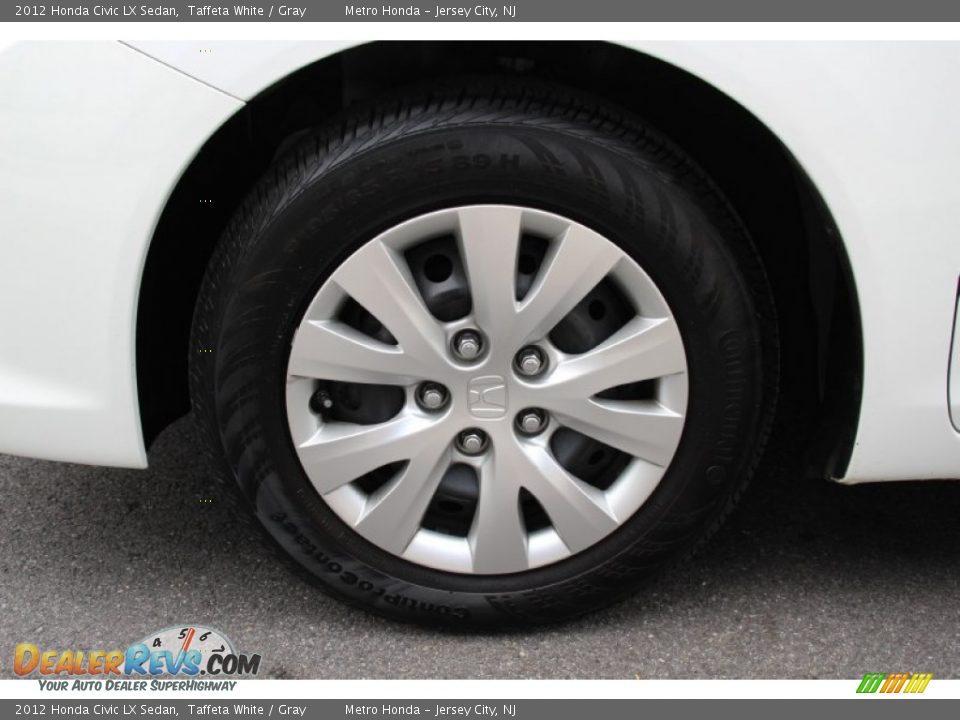 2012 Honda Civic LX Sedan Taffeta White / Gray Photo #31