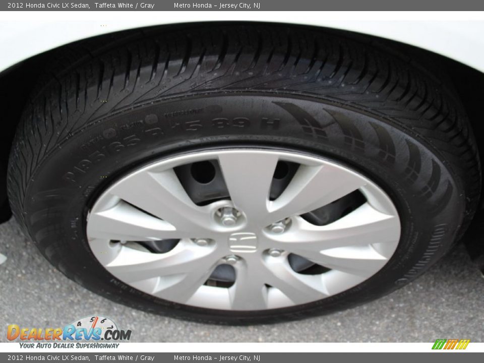 2012 Honda Civic LX Sedan Taffeta White / Gray Photo #32