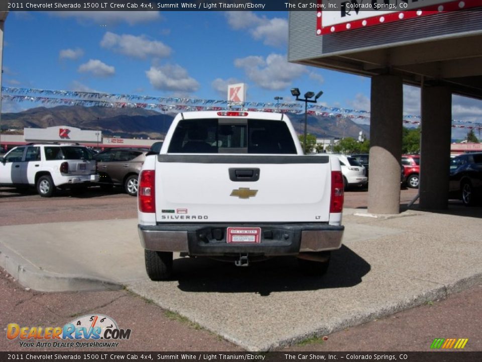 2011 Chevrolet Silverado 1500 LT Crew Cab 4x4 Summit White / Light Titanium/Ebony Photo #4