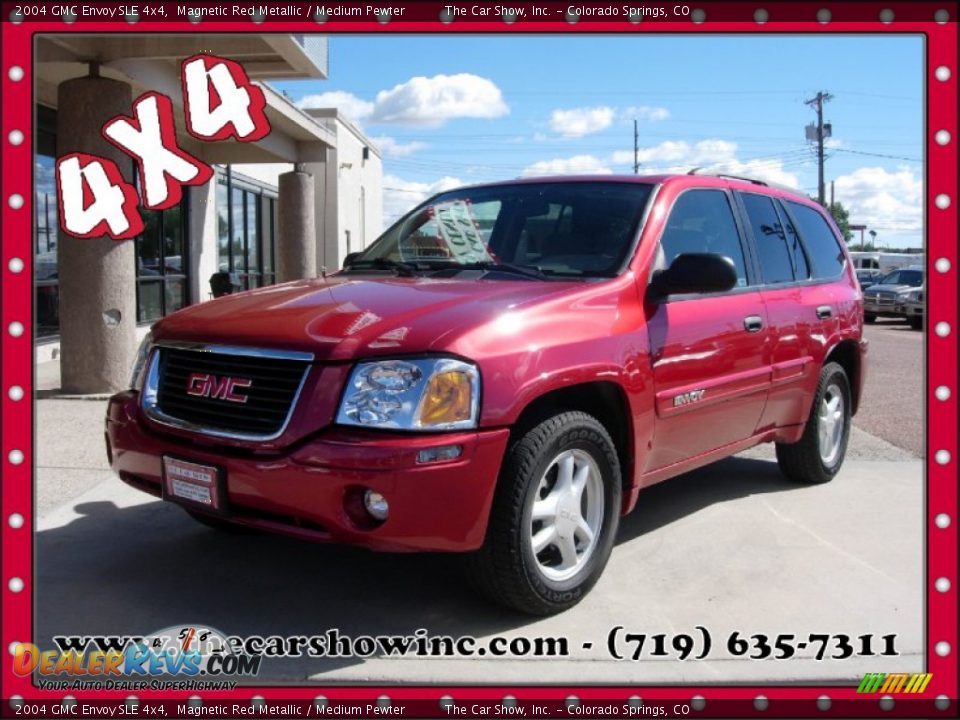 2004 GMC Envoy SLE 4x4 Magnetic Red Metallic / Medium Pewter Photo #1