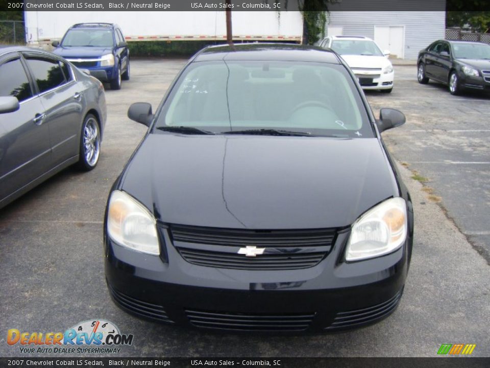 2007 Chevrolet Cobalt LS Sedan Black / Neutral Beige Photo #1