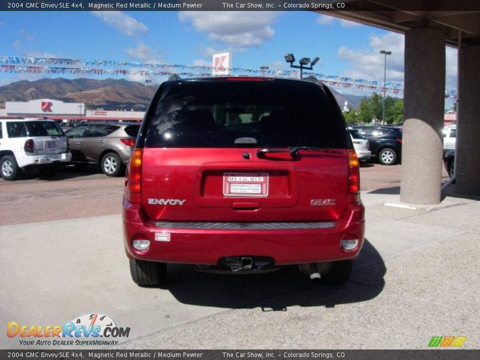 2004 GMC Envoy SLE 4x4 Magnetic Red Metallic / Medium Pewter Photo #4
