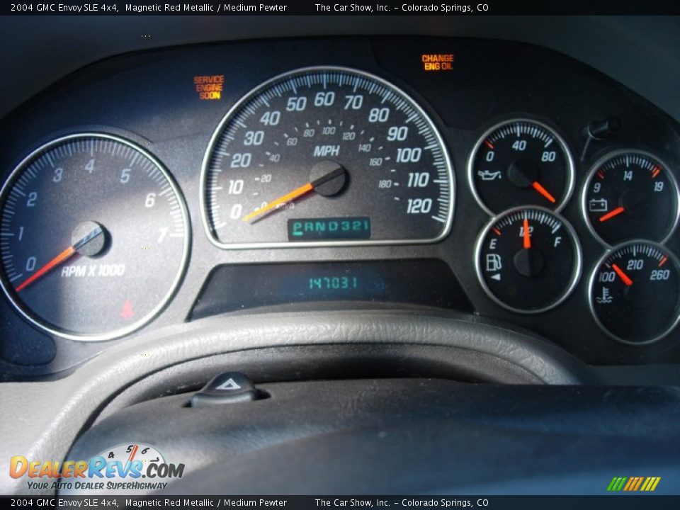 2004 GMC Envoy SLE 4x4 Magnetic Red Metallic / Medium Pewter Photo #16