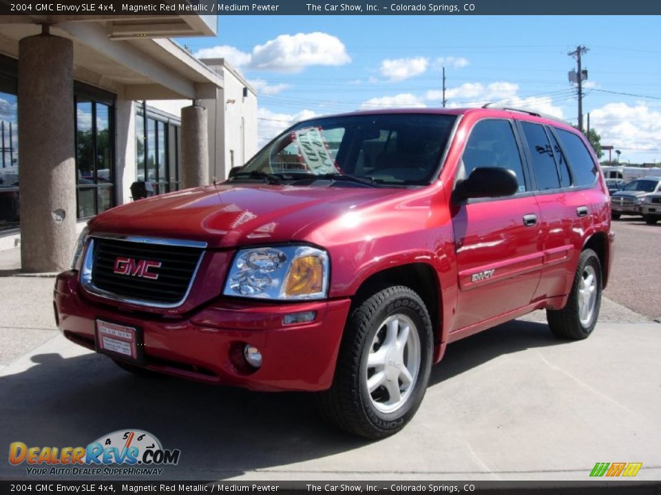 2004 GMC Envoy SLE 4x4 Magnetic Red Metallic / Medium Pewter Photo #17
