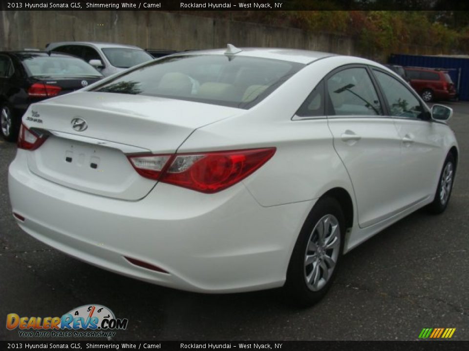 2013 Hyundai Sonata GLS Shimmering White / Camel Photo #4