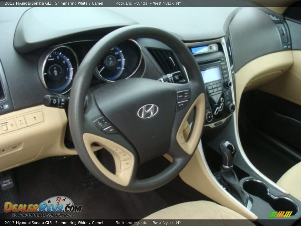 2013 Hyundai Sonata GLS Shimmering White / Camel Photo #9