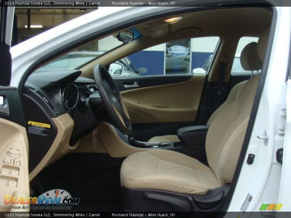 2013 Hyundai Sonata GLS Shimmering White / Camel Photo #10