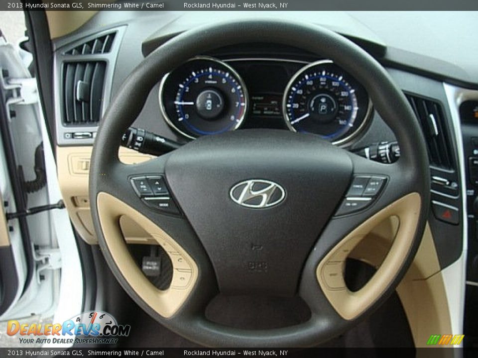 2013 Hyundai Sonata GLS Shimmering White / Camel Photo #13